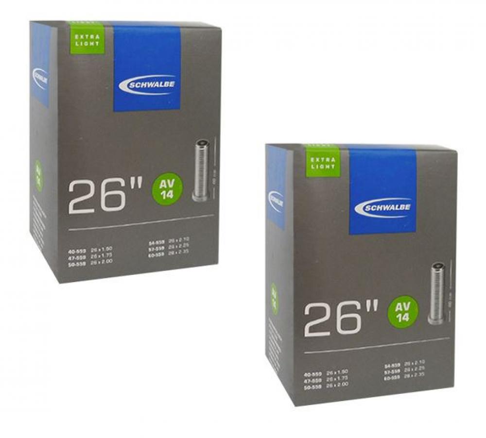 Schwalbe 2x Schlauch AV14 (40/60-559) 26 Zoll