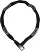 ABUS Kettenschloss Steel-O-Chain 8807K/85 black - 7 mm Vierkantkette, 85 cm Länge, Sicherheitslevel 8, Automatikzylinder, gehärteter Stahl, Textilschlauch