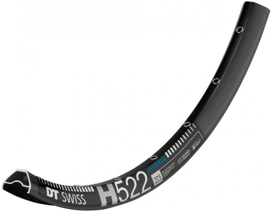 DT Swiss Felge HYBRID H 522 27,5"/25 32 Loch Schwarz - robuste E-MTB-Felge für anspruchsvolle Trails