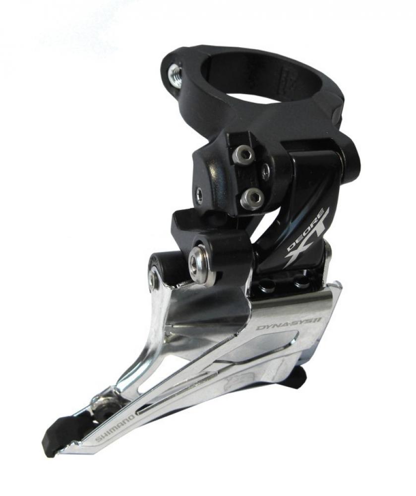 SHIMANO Umwerfer DEORE XT FD-M8025 2-fach MTB Schelle hoch Top-Pull - präzise Frontschalt-Performance - 34.9 mm