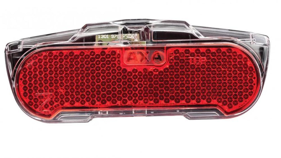 AXA LED-Dynamo-Rücklicht Slim Steady, schmal & leicht, roter Reflektor in klarer Hülle für Fahrräder.