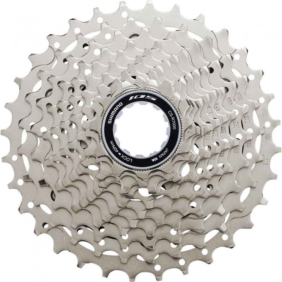 SHIMANO Kassette 105 CS-R7000 11-fach 11-32Z Kassette - 11 Ritzel für Rennradantrieb