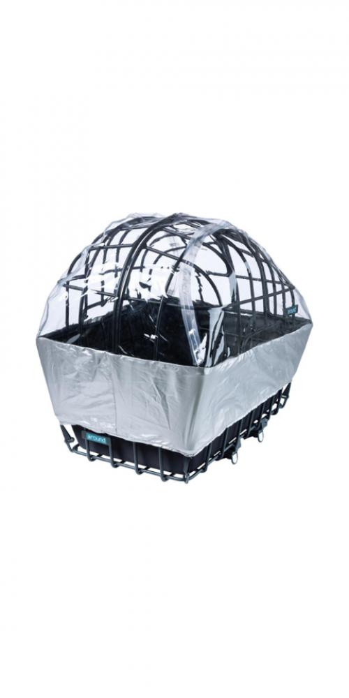 Around Regenhaube Hundefahrradkorb Luna für Vorderradkorb, wasserabweisend, idealer Schutz bei Regen, passend für Hundefahrradkorb Modell 10064.