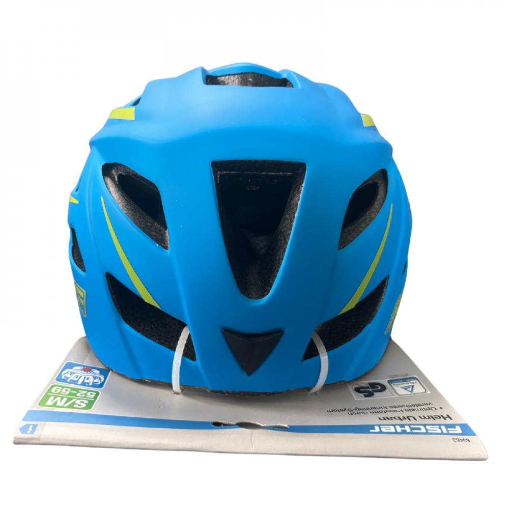 Retoure: FISCHER Urban Fahrradhelm S/M 5259 cm Blau/Schwarz mit Visor & LED-Beleuchtung