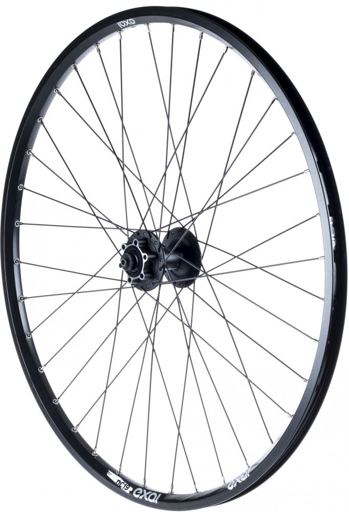Exal VR DC19 26 Zoll Vorderrad Disc-Laufrad schwarz - stabiler Allrounder für Scheibenbremsen
