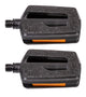 VP Pedal VP-831P schwarz - rutschfestes Plattformpedal aus Kunststoff mit Sandpapier-Grip, 111x87x20 mm