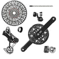 SRAM XX AXS Eagle Transmission E-MTB 12-fach Antrieb Kit mit Kassette, Kette, Schaltwerk, Shifter, Kettenblatt und Ladegerät.