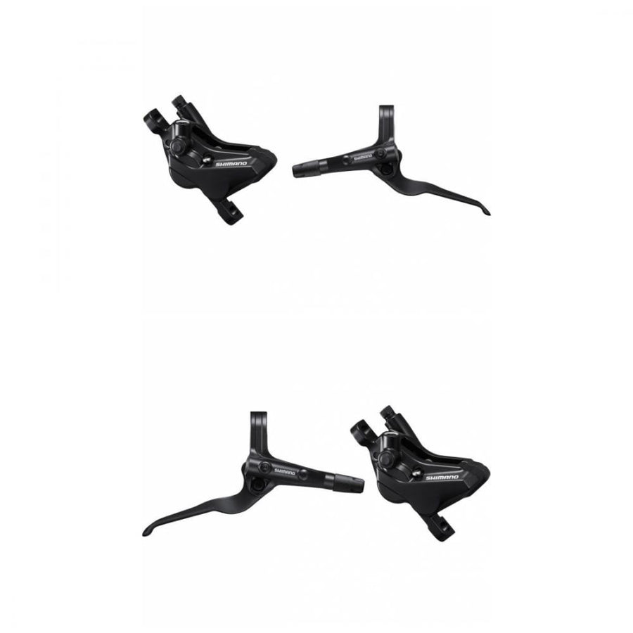 Schwarzes Shimano MT402-3/MT420 4-Kolben Scheibenbremsen Set (links und rechts).