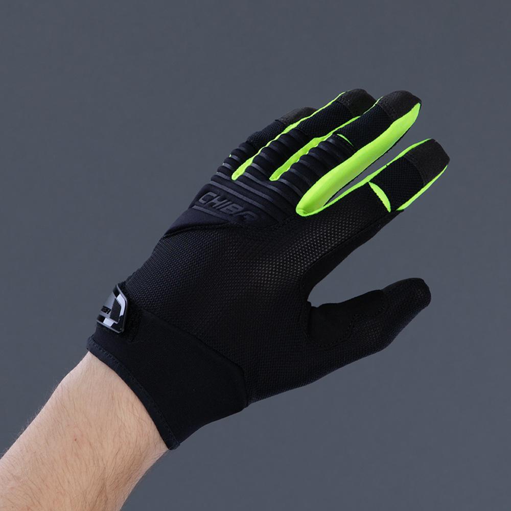 CHIBA Blade - Radhandschuhe S schwarz/neongelb, atmungsaktiv mit Touchfunktion