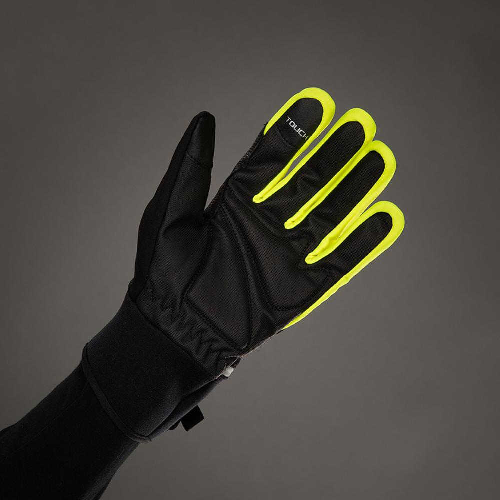 CHIBA Phantom - Radhandschuhe XL schwarz/neongelb, winddicht & touchscreenfähig