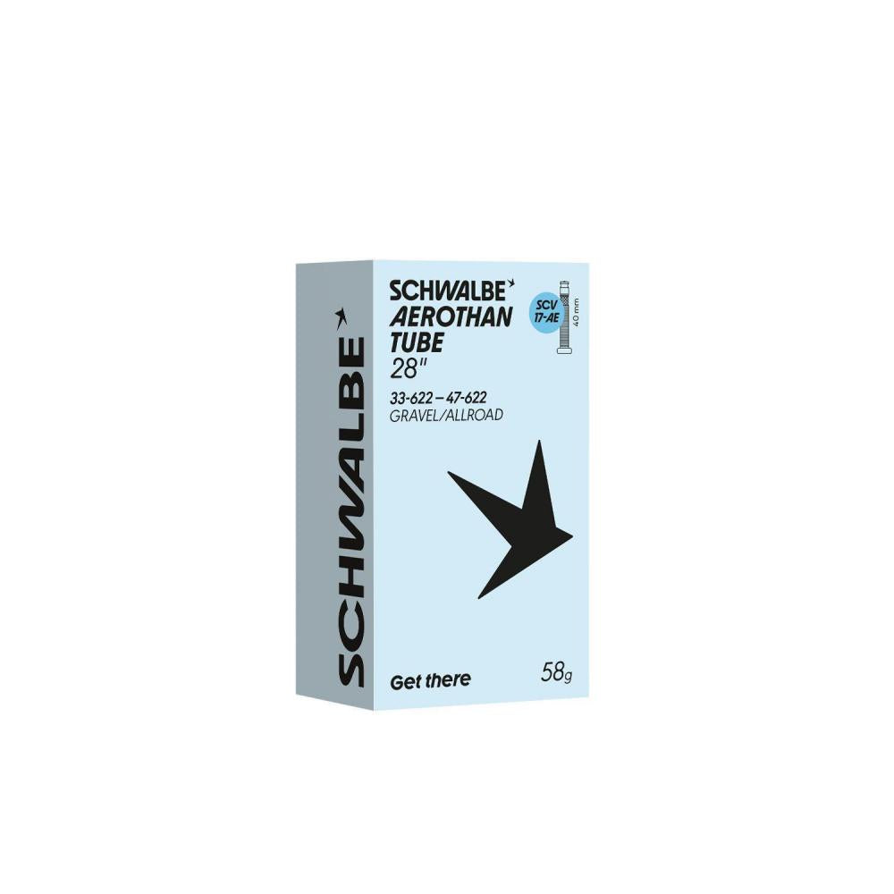 Schwalbe Aerothan Schlauch SCV17 28 Zoll 33/47-622 40mm rot ultraleichter Pannenschutz für Gravel und Allroad