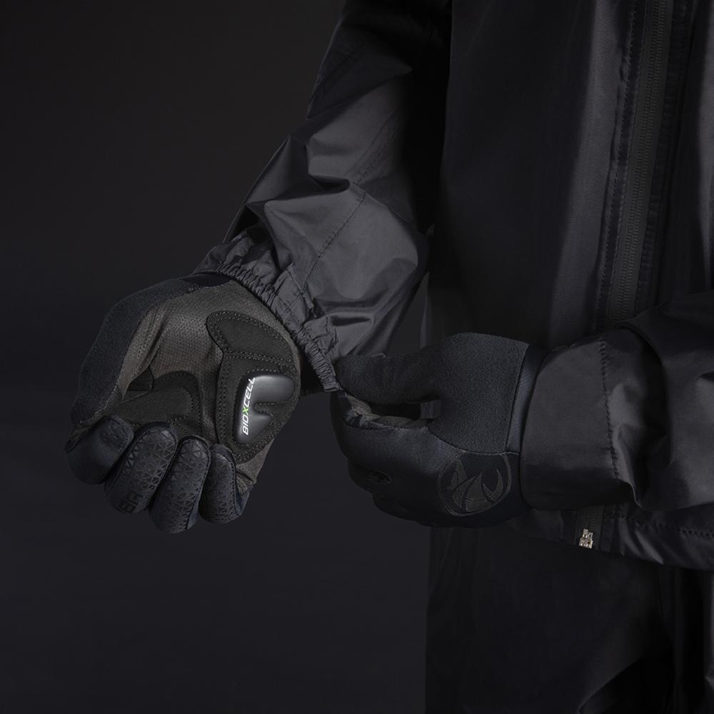 CHIBA Rainjacket - wasserdichte, atmungsaktive Radhandschuhe schwarz XL
