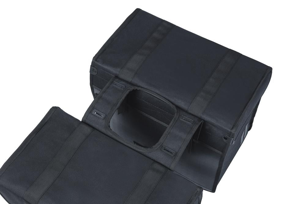 Basil Doppeltasche Kavan Eco Classic - 68 Liter, Organic Canvas, Universal Bridge, schwarz, 24 x 41 x 32 Zentimeter