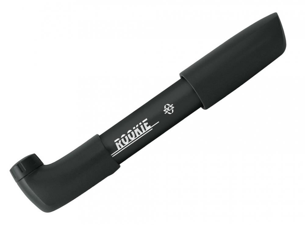 SKS Minipumpe Rookie schwarz - reversibel 265-280 mm - passend für DV/AV/SV - ideal für unterwegs, leicht und kompakt, zuverlässige Pumpleistung auf Touren