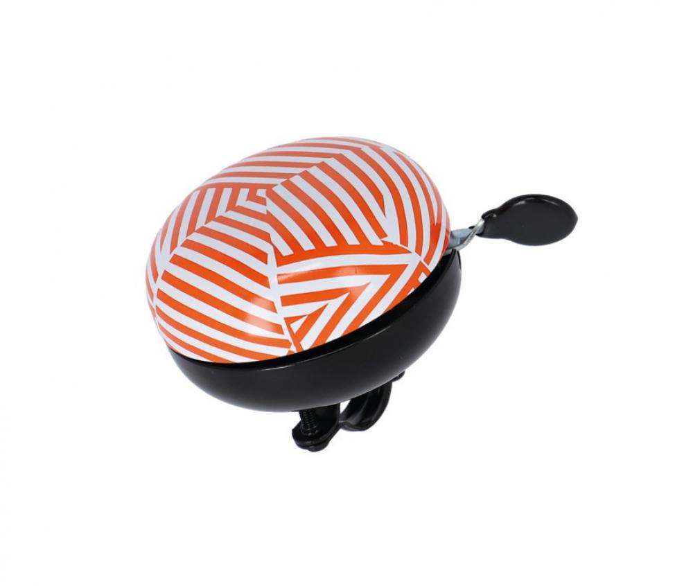 XLC Fahrradklingel Mingun DD-M09 Stripes Ø83mm orange weiß