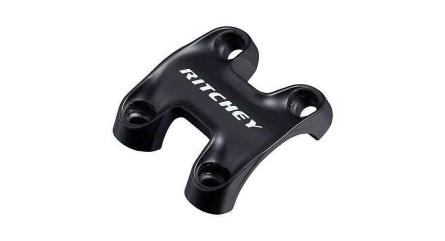 Ritchey WCS C220/Toyon Vorbaulenkerkappe in Wet Black, 31,8 mm Aluminium Klemmplatte mit RITCHEY Logo.