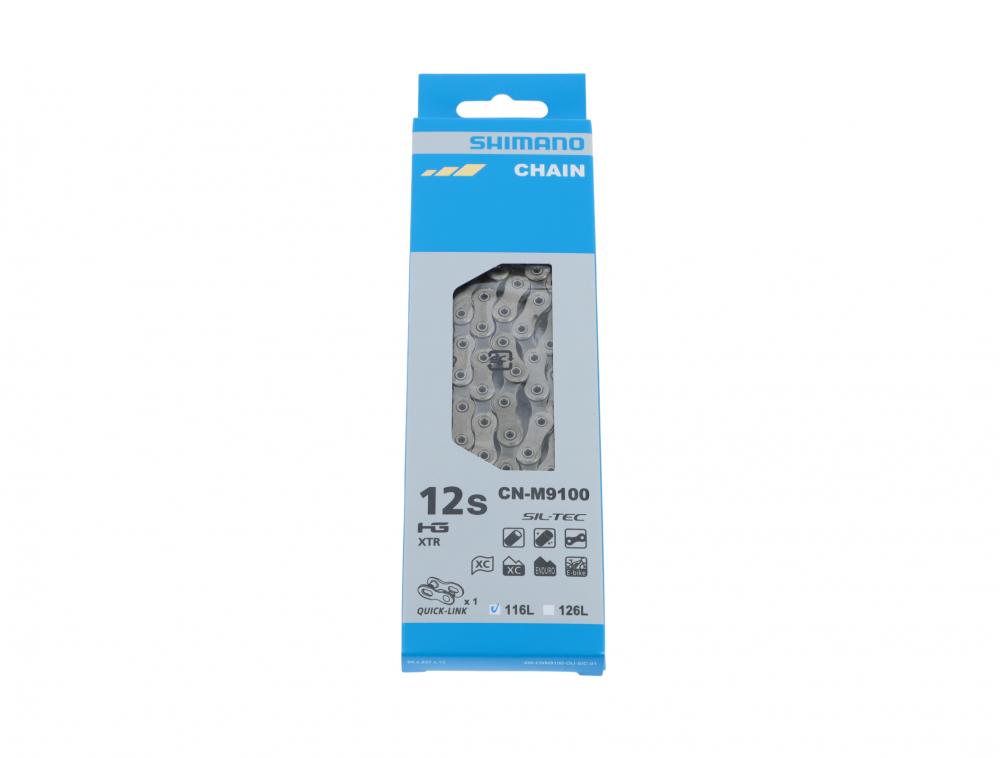 SHIMANO Kette XTR CN-M9100 12-fach Fahrradkette - 116 Glieder für MTB Antrieb