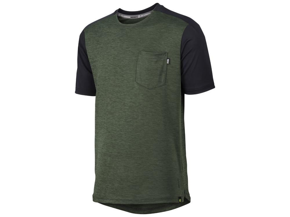 IXS Sports Division iXS Flow X Short Sleeve Jersey M Olive/Black - atmungsaktives Trail-Trikot