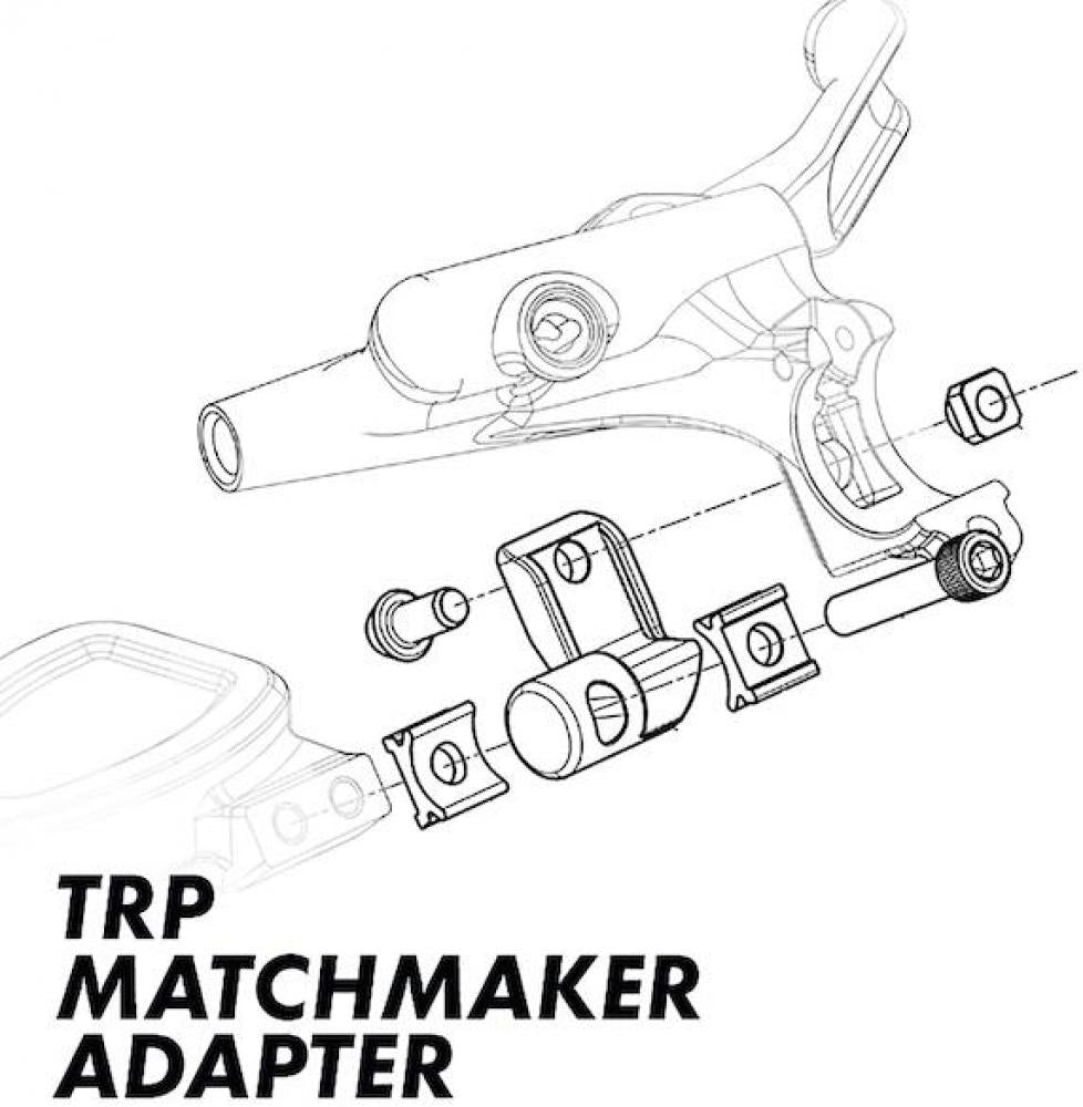 TRP Adapter Brems- zu Shifter-/Dropperhebel Schwarz - I-Spec II Kompatibilität