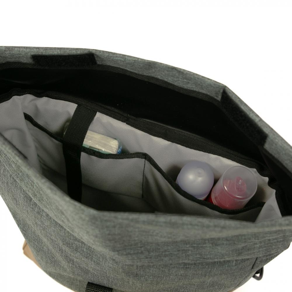 Haberland Lenker-Bike-Rucksack Keep Rollin' grau - flexible Rucksack-Lenkertasche mit KLICKfix