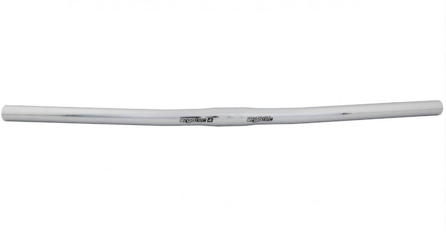 Silberner Ergotec Lenker Town Exklusive MAS 25,4 mm Level 4 für Fahrräder