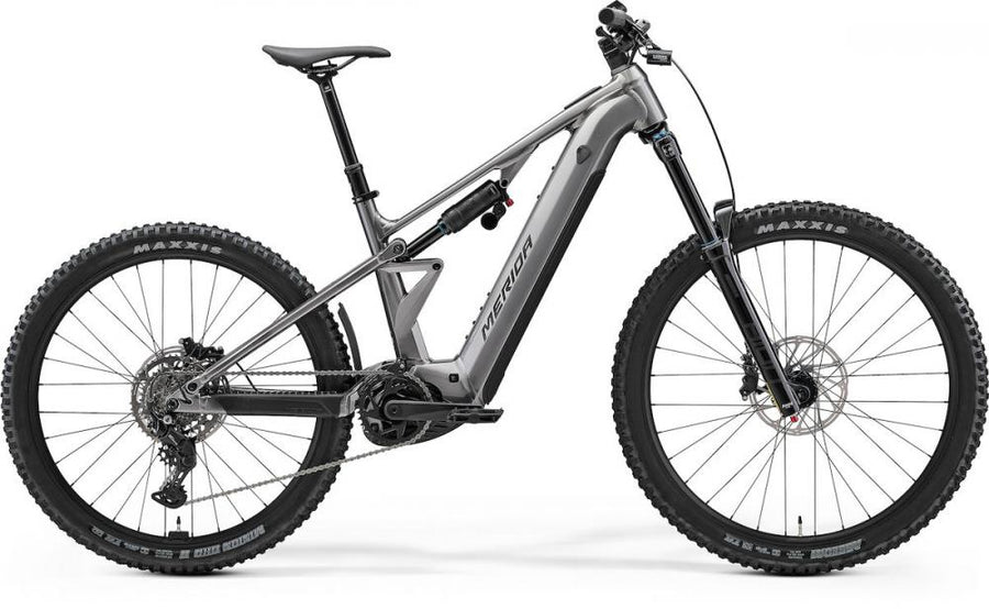 Merida eONE-EIGHTY 400 E-MTB Fully - Größe XS - gunmetal grey-black - 800 Wh - Bosch Performance Line CX - 180 Millimeter Federweg