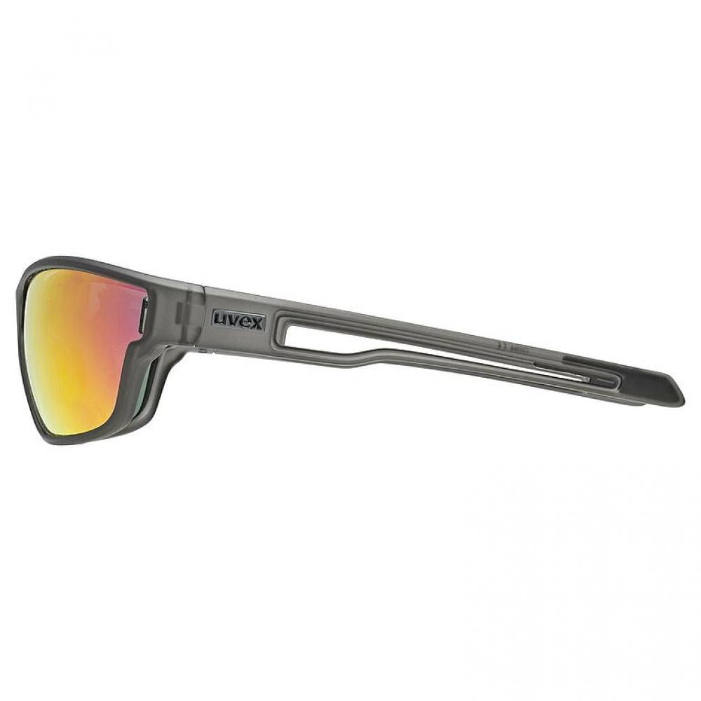 UVEX Sportstyle 806 Sportbrille smoke matt, bruchsicher & leicht, 100% UV-Schutz, für Radfahren, Outdoor & Alltag, verzerrungsfreie Sicht, hoher Tragekomfort