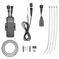 Busch + Müller USB-Werk AC mobiles Ladegerät für Nabendynamo, komplett mit USB-Anschlusskabeln und Befestigungsmaterial.