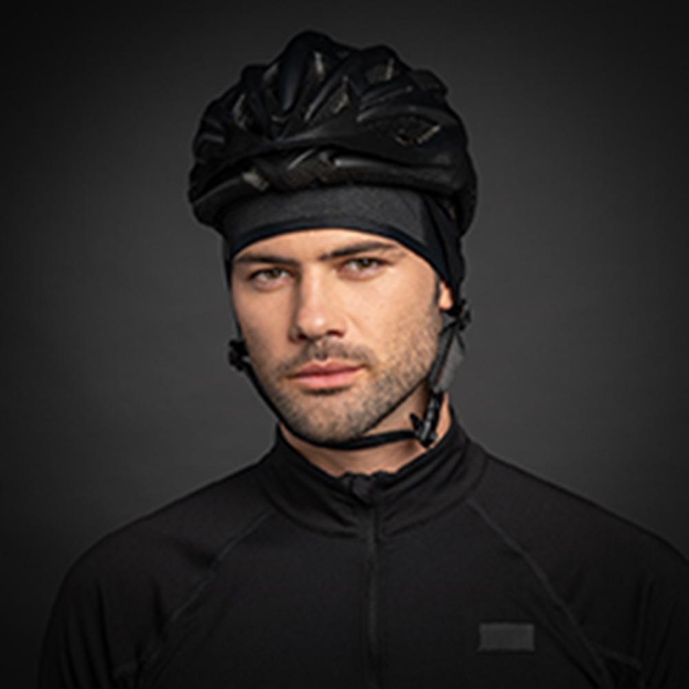 CHIBA Windstopper Stirnband - S/M, schwarz, atmungsaktiv, winddicht, reflektierend