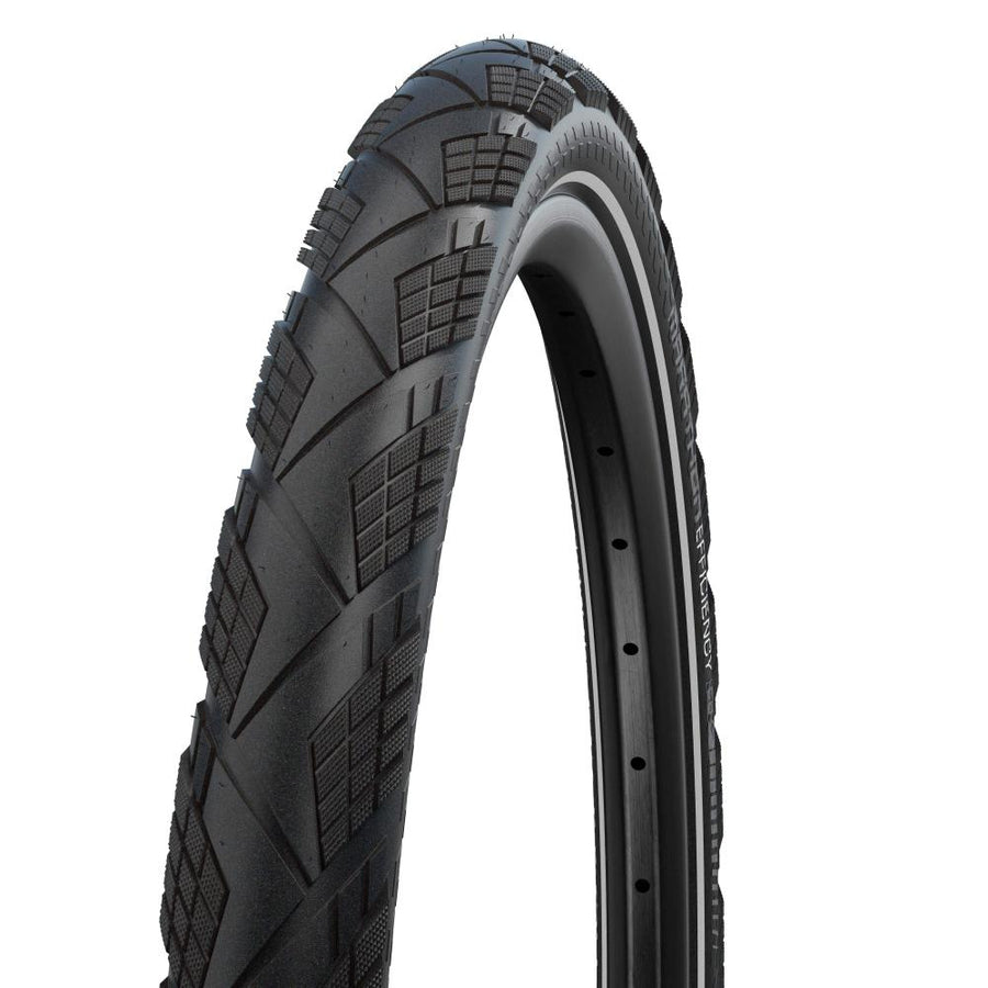 Schwalbe Marathon Efficiency Evo V-Guard 35-622 Schwarz Reflex Tourenreifen mit Profil.