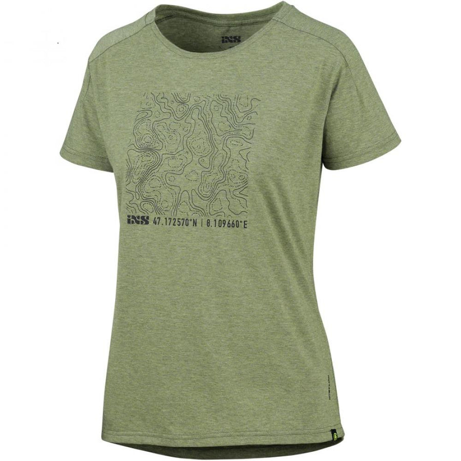 IXS Sports Division iXS Flow Girls Contour Tech Tee KM olive - funktionelles Bike-Shirt für Girls