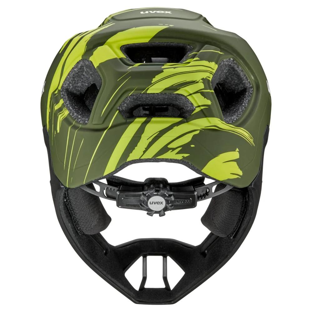 uvex react jr. Fullface Kinder-Fahrradhelm 52-56 cm dark olive matt