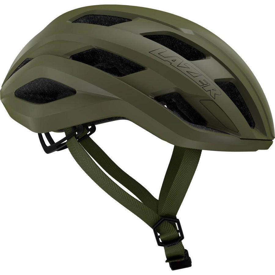 LAZER Helm Strada KinetiCore Road Matte Pine Green (M) - sicherer Rennradhelm mit Top-Belüftung