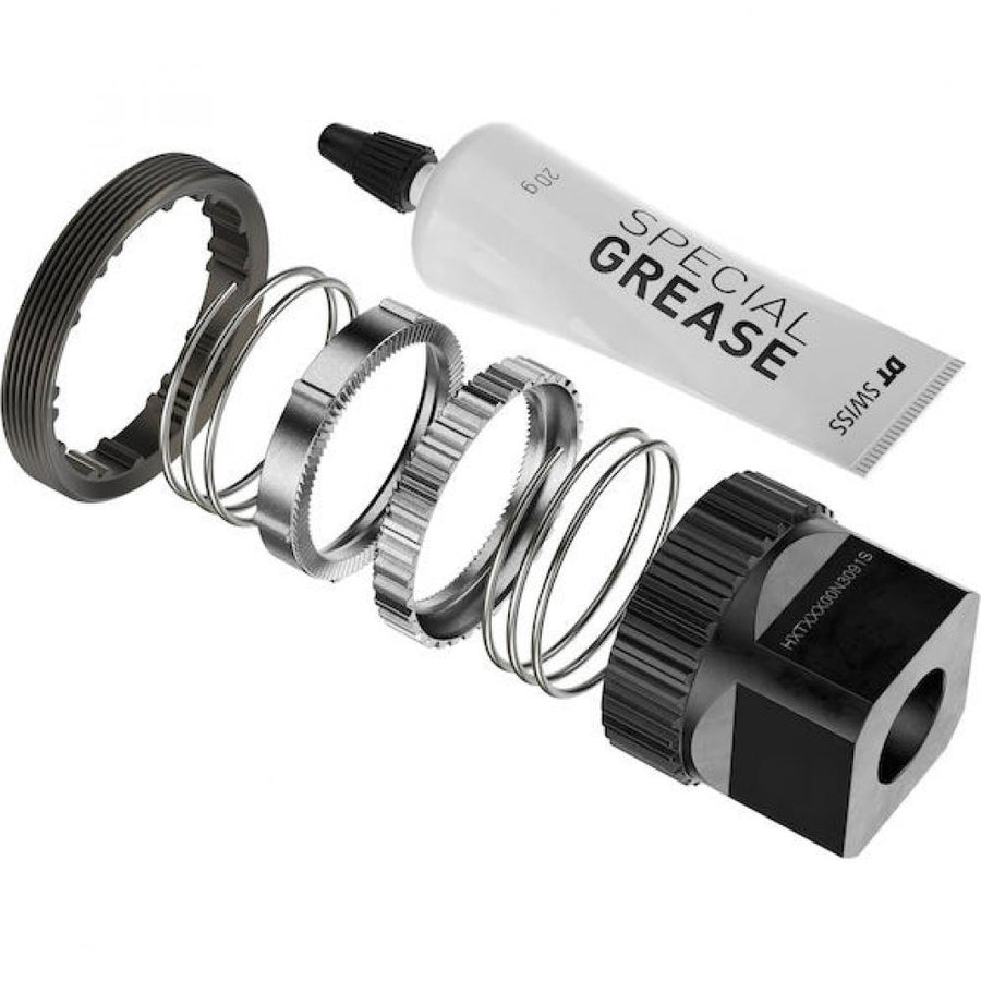 DT Swiss Upgrade-Kit Ratchet DEG DF Anti Pedal Kickback System für MTB - DT SWISSninkl. WerkzeugnGröße: 90 Zähne Farbe: Silber VE: 1 Kit - Nabe - Naben Umrüstkits Freilauf