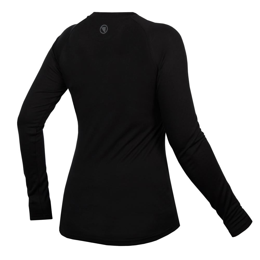 Endura Damen BaaBaa Blend Baselayer langarm schwarz S - Funktionsunterhemd mit Merinowolle, atmungsaktiv, schnelltrocknend, geruchshemmend, natürliche Isolierung