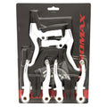 Promax V-Brake Bremsenset weiß Aluminium 110mm komplett mit Bremshebeln und Bremsschuhen für vorne & hinten.