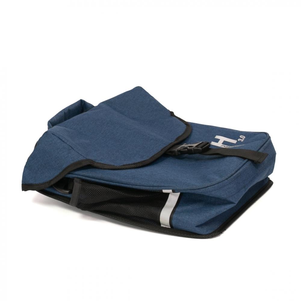 Haberland Einzeltasche 14l Basic 3.0 blau - praktische Fahrradtasche mit klappbarem Volumen