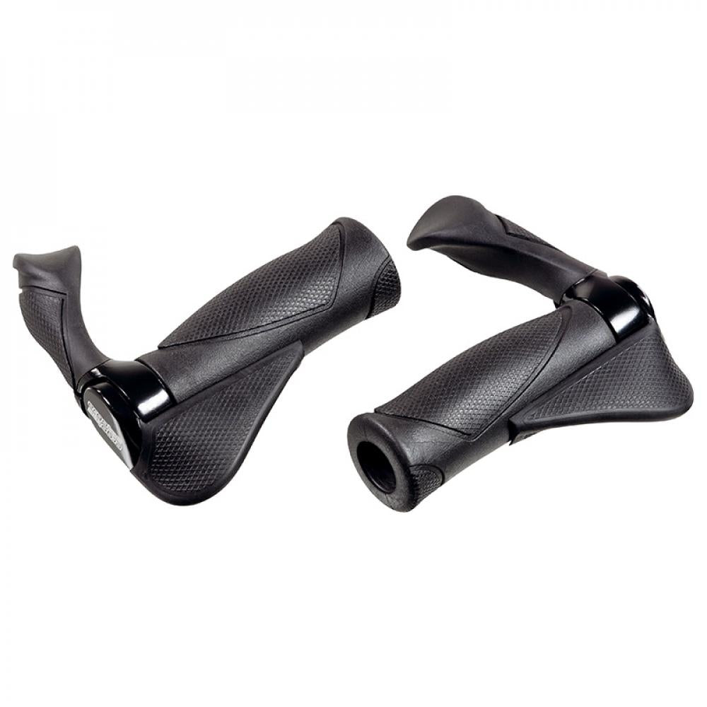 Ergotec Multiflex-Griffe AKSB-10/2 MTB ATB ergonomische Lenkergriffe 130 mm Kraton-Gel Alu inkl. Bar-Ends