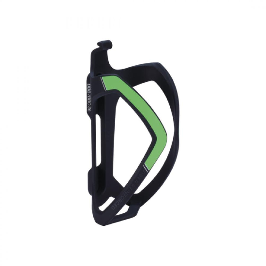BBB Cycling BBB Flasschenhalter FlexCage matt schwarz/grün One Size matt - leichter, flexibler Flaschenhalt