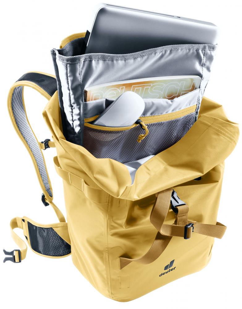 Deuter Amager 25+5 Fahrradrucksack wasserdicht 25 L Dune - Ergonomischer Pendler-Rucksack
