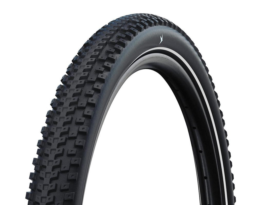 Schwalbe Advancer Hybrid schwarz, effizienter SUV-/ATB-Trekkingreifen mit grobem Profil und Reflektor.
