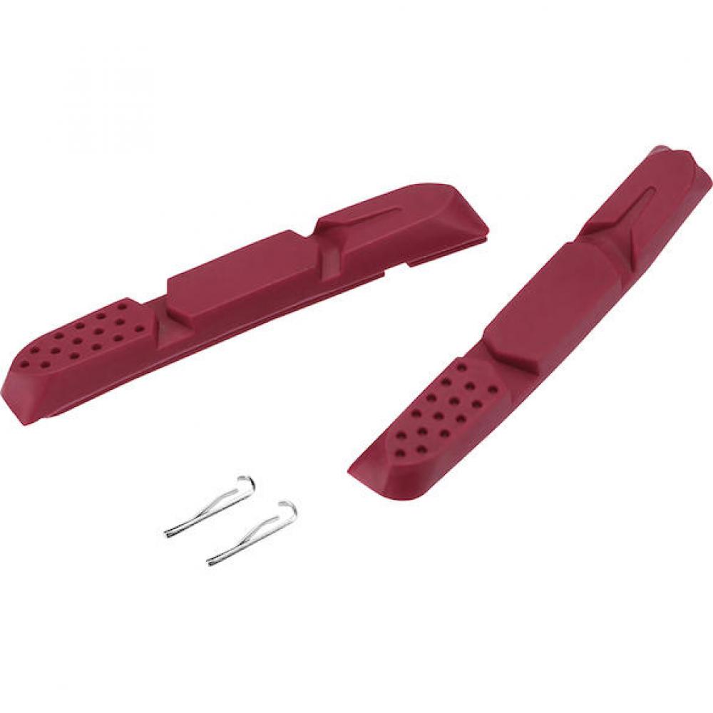 Jagwire Bremsbeläge Mountain Pro Cartridge Insert Standardgröße Rot - starke Allwetter-Bremsleistung