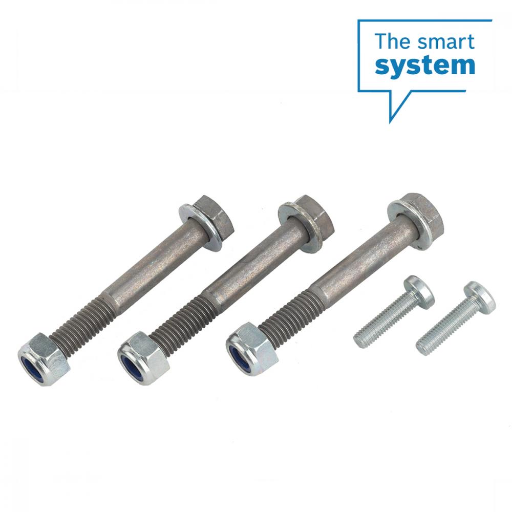 Bosch Befestigungssatz Drive Unit BDU2XX, BDU3XX, BDU33YY: Schrauben, Muttern und Unterlegscheiben.