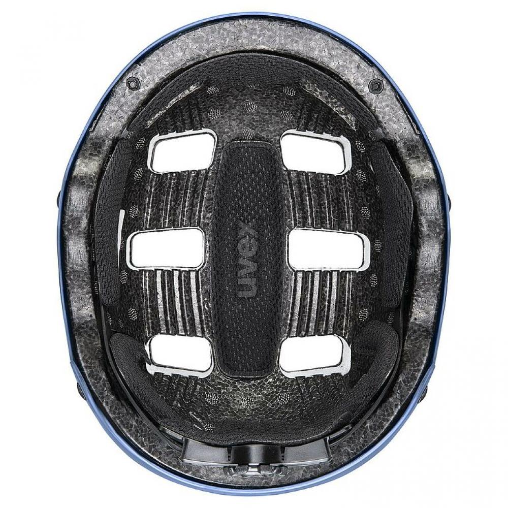uvex kid 3 stone blue pow, Hartschalen-Kinderfahrradhelm, Größe 55-58 cm, innovative Hardshell-Technologie und 10 Belüftungsöffnungen optimalen Schutz und Komfort für aktive Kinder