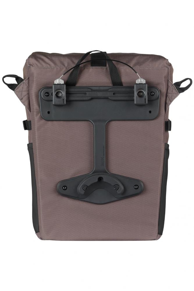 Basil Move MIK Studs Einzeltasche 15 Liter Braun - Wasserabweisende Fahrradtasche mit MIK-Befestigungssystem