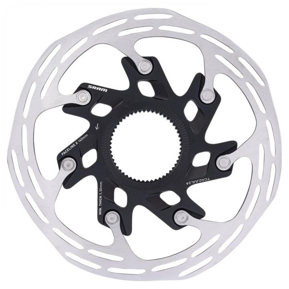 SRAM Bremsscheibe Paceline X 140 mm - leiser Hochleistungs-Rotor für Rennrad und Gravel - Scheibenbremse