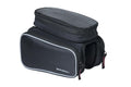 Basil Sport Design Oberrohr-Rahmentasche doppelt - 1,5 Liter, wasserabweisend, Klettbefestigung, Smartphonefach, schwarz