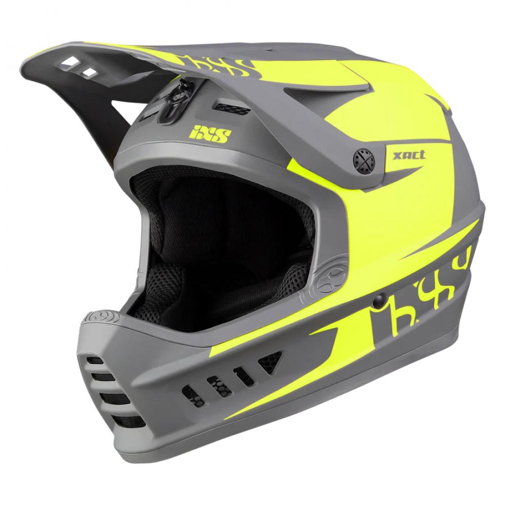 IXS Sports Division iXS XACT Evo helmet L/XL Lime-Graphite - Fullface-Helm für Downhill & Enduro