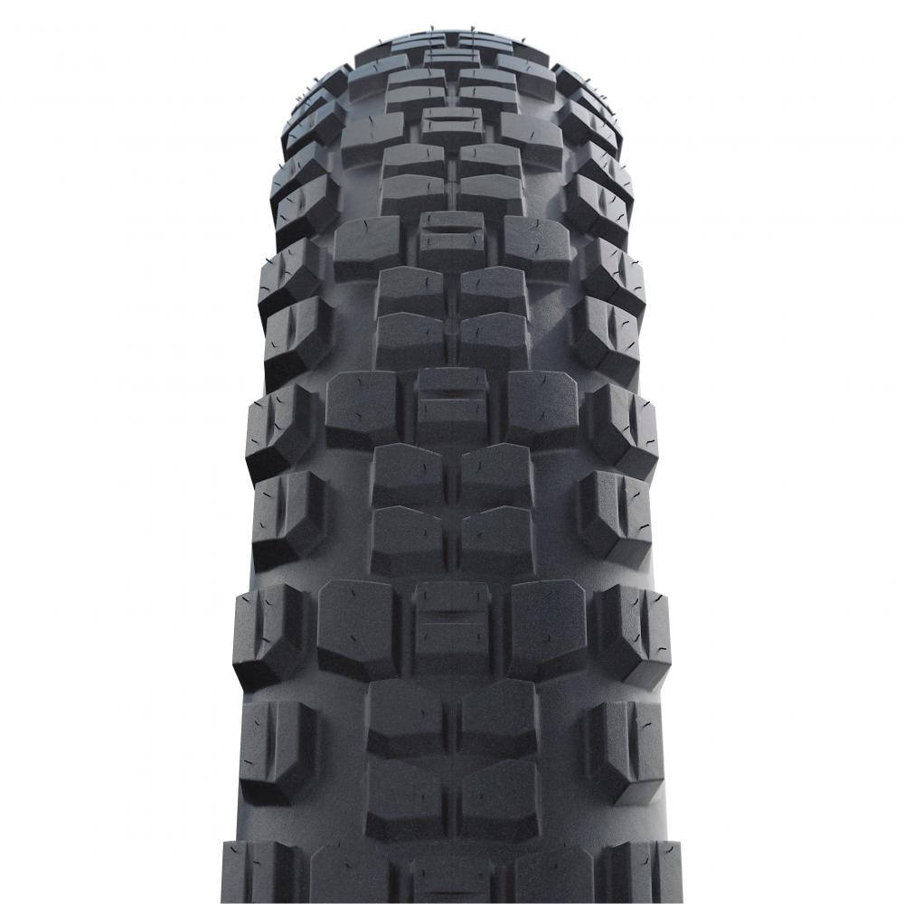 Schwalbe Johnny Watts 29x2.60 Zoll 65-622 E-Bike Reifen mit markantem SUV-Profil in Schwarz.