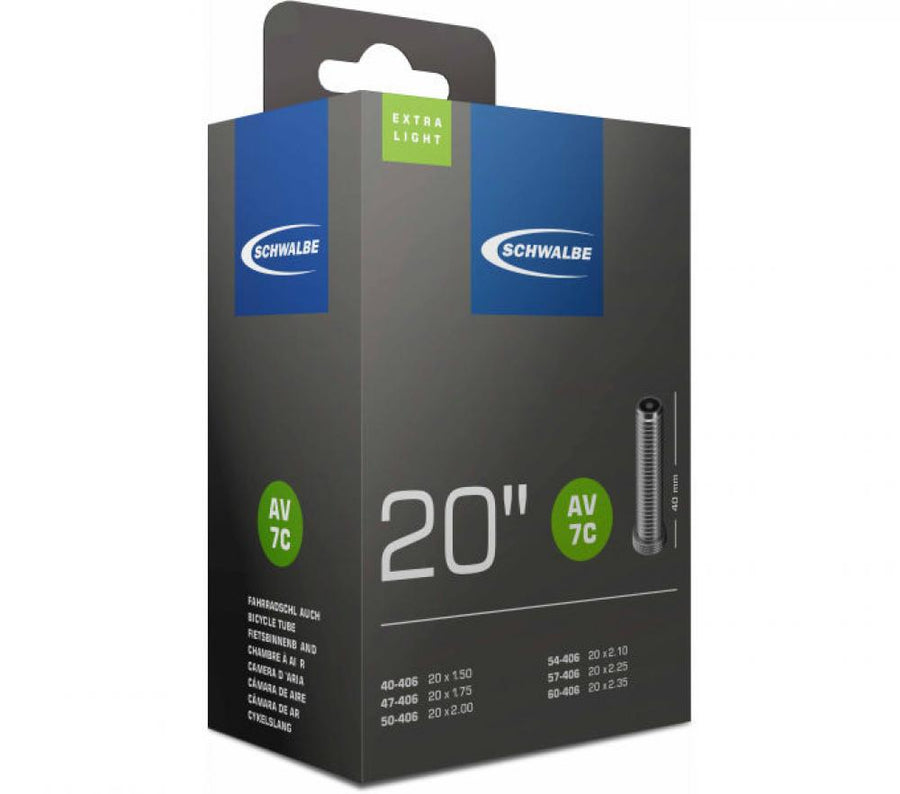 Schwalbe Schlauch AV7C extra leicht 20x1.75-2.35\" 40/60-406 AV40mm